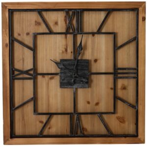 Extra Large Wooden 'Square Wilton' Wall Clock