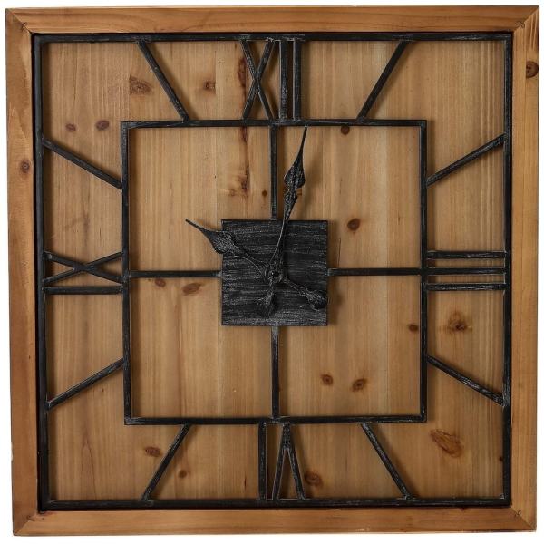 Extra Large Wooden 'Square Wilton' Wall Clock