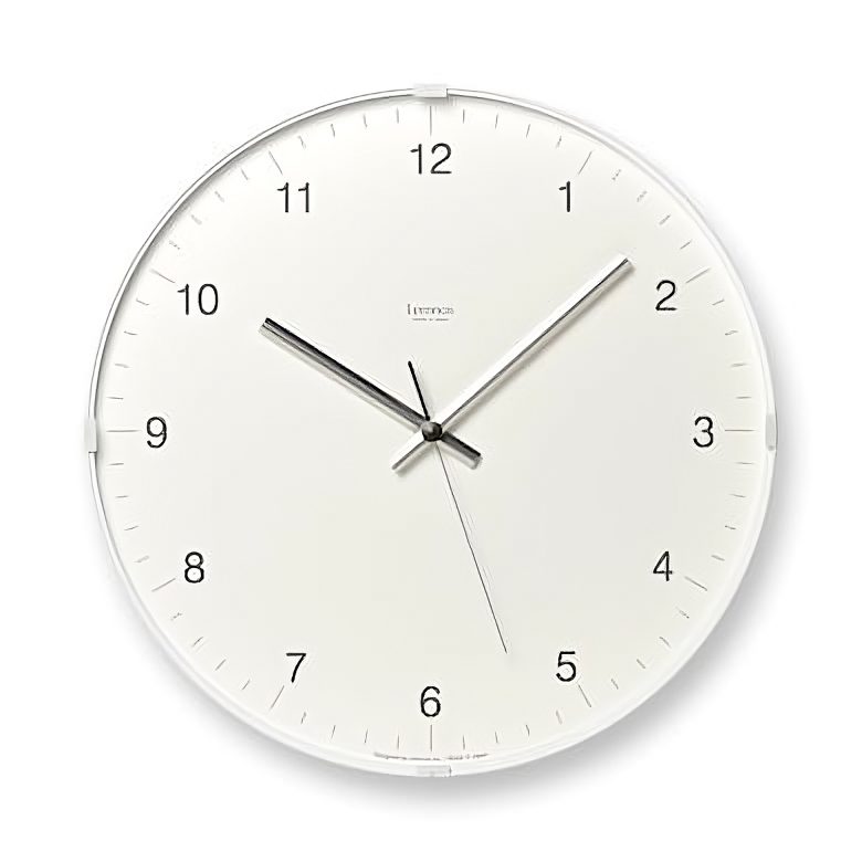 Medium White 'Biome Snow' Wall Clock