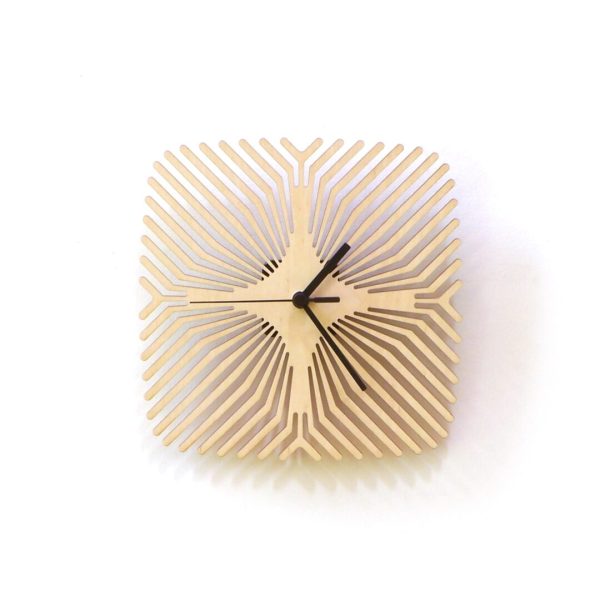Medium Light Wood 'Spider' Wall Clock