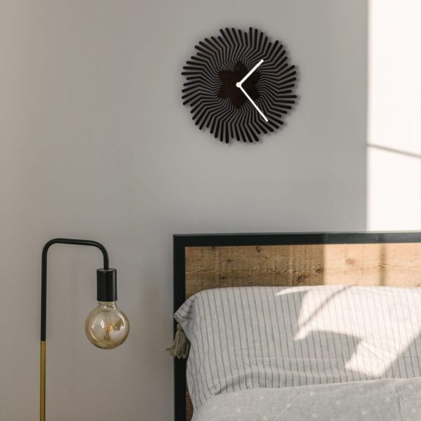 Medium Black 'Supernova' Wall Clock - Image 2