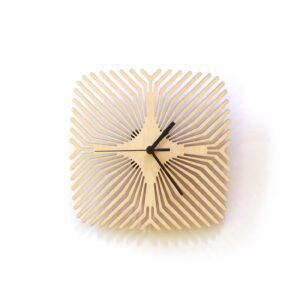 Medium Light Wood 'Spider' Wall Clock
