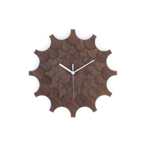 Medium Walnut Wood 'Cogwheel' Wall Clock