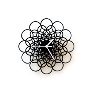 Medium Black 'Rings' Wall Clock