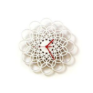 Medium White 'Rings' Wall Clock