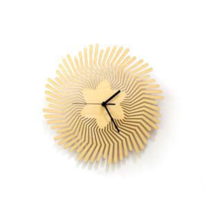 Medium Light Wood 'Supernova' Wall Clock